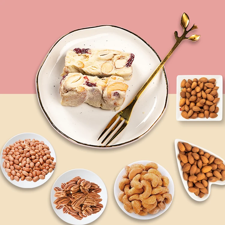 jujube candy line milk walnut peanut ligne de protection handmade papel nougat