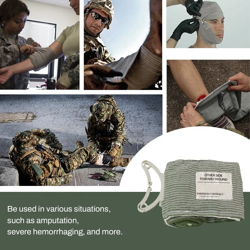 OEM China High Quality rescue elastic Israeli Bandage Emergency Medical dressing 4 6 inchTrauma Israeli Bandage