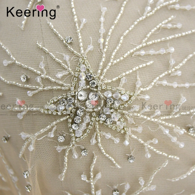 Keering Special Design Star and Flower Bodice Applique WDP-211