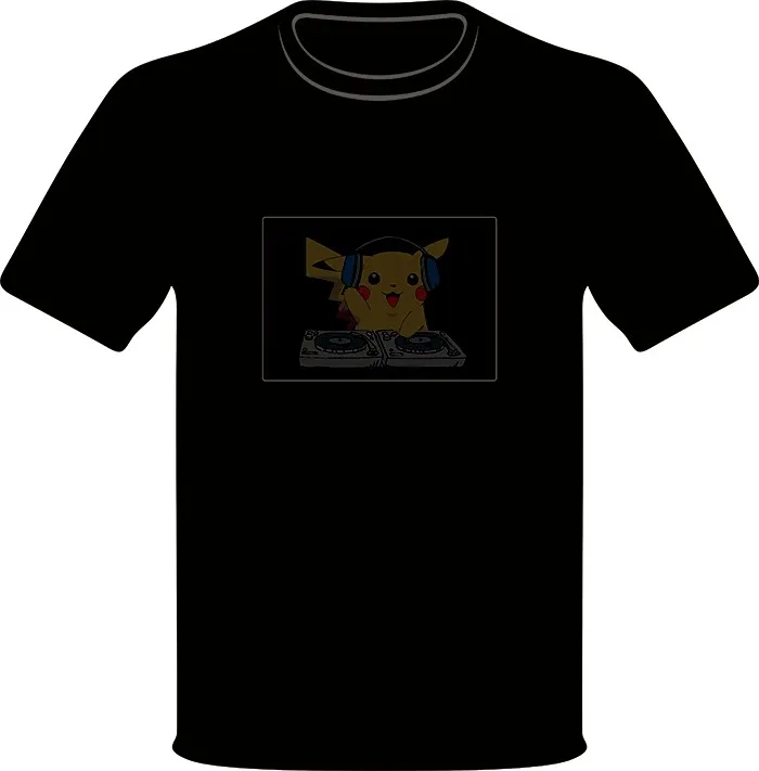 Celebration party costumes EL panel flashing clothes sound  activated light up led t shirt for rave accessories party