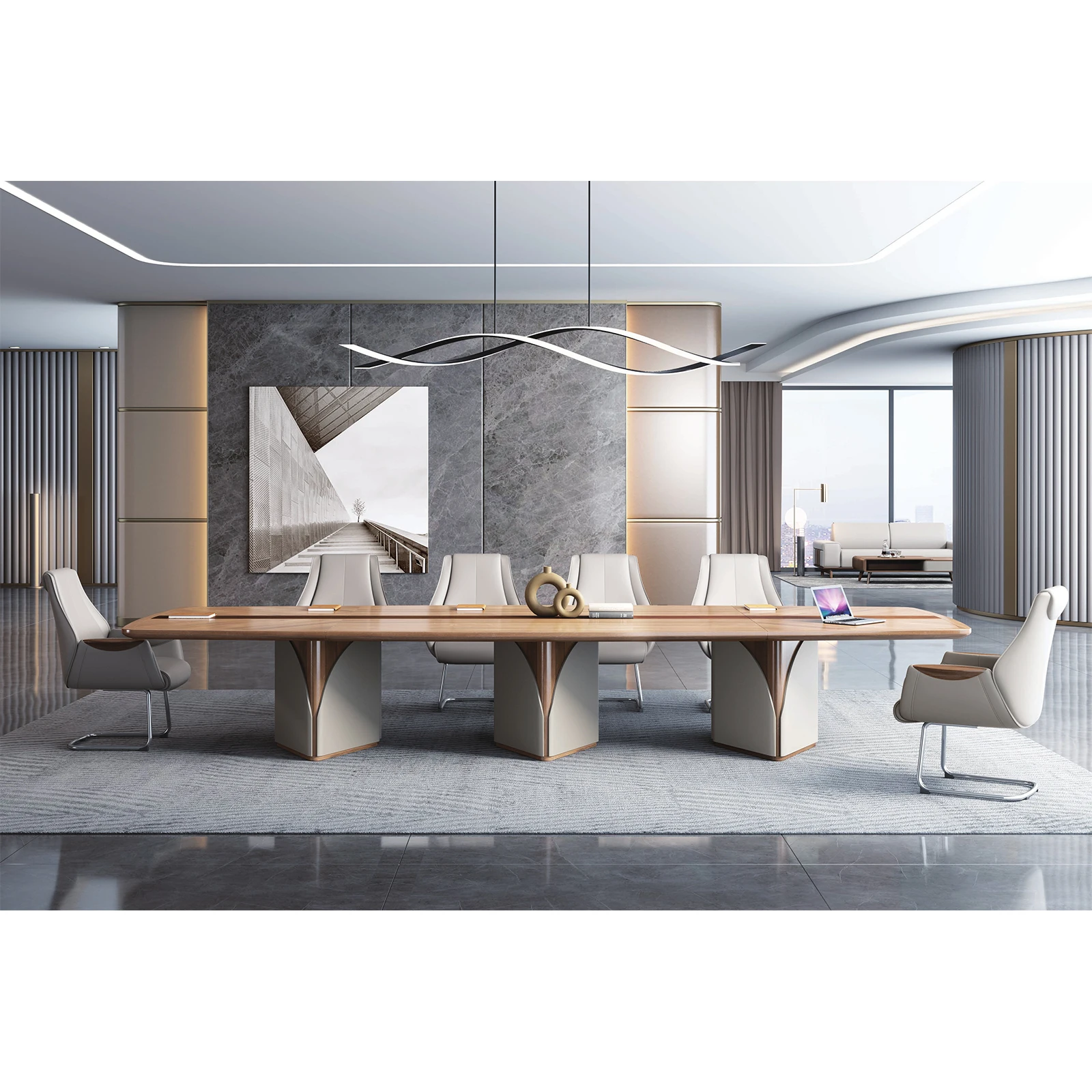 Новая модель большой стол для переговоров 18 человек офисный совещаний конференций офисная мебель встреч
