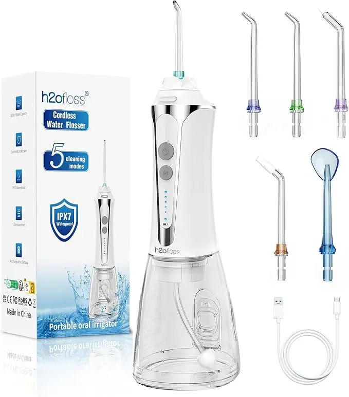 h2ofloss 2500mAh Portable Cordless Water Dental Flosser New Oral Irrigator OEM/ODM Dental Care Product