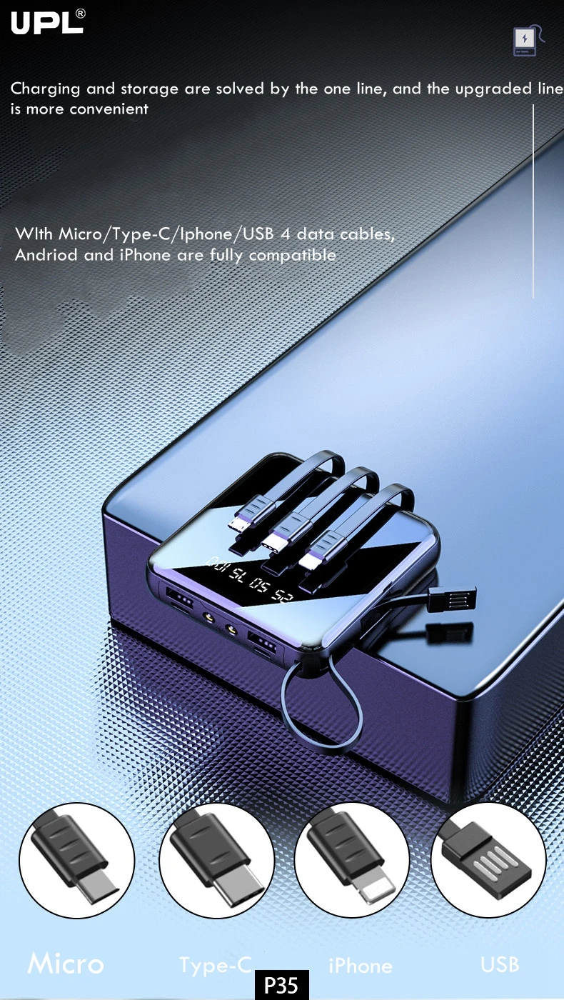 Ali baba top quality  mirror wirh  power bank led light easy carry power bank