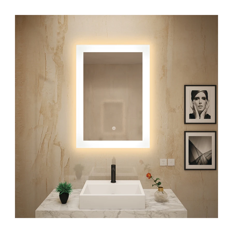 Hotel Backlit Illuminated Decorative Vanity Smart Led Bathroom Mirror Smart Bathroom Mirror