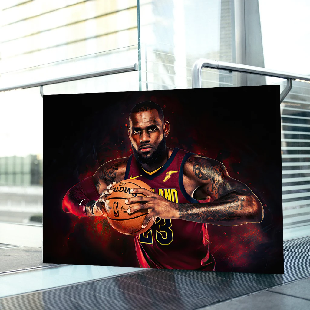 Kobe Bryant Canvas Basketball Players Office Portrait Celebrity Wall Art Pictures For Home Decor
