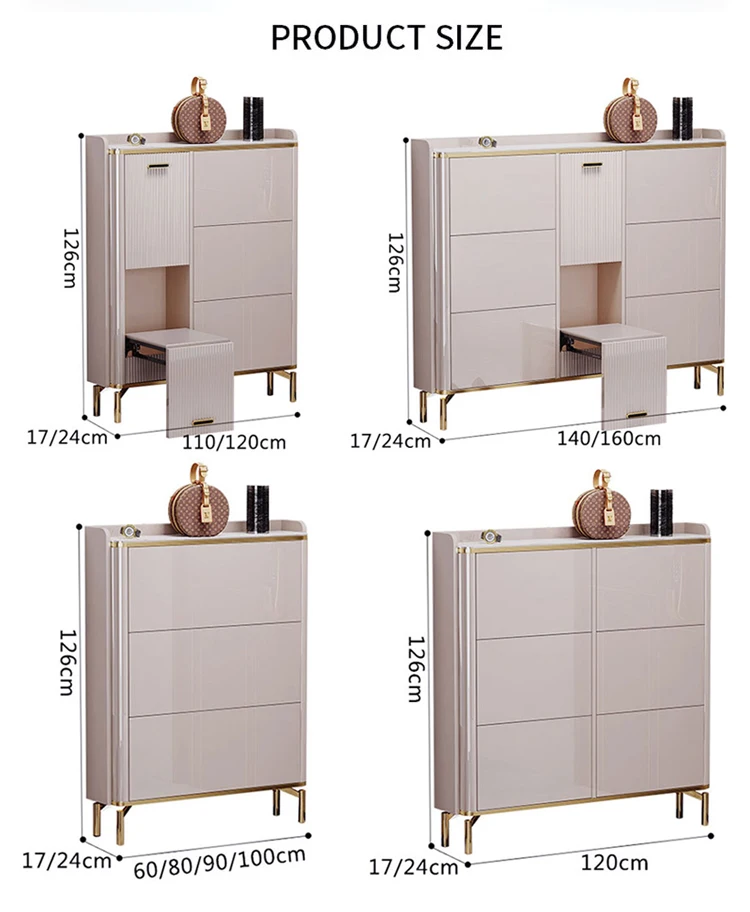luxury thin custom tipping bucket gray shoes rack cabinet storage mdf with stool wooden modern furniture for entryways