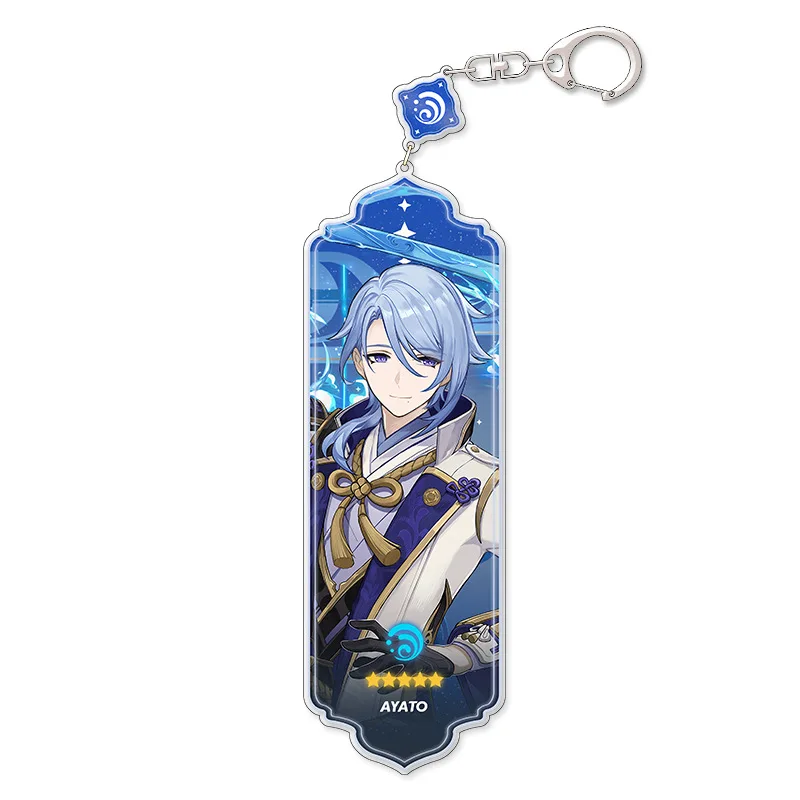 Genshin Impact Xiao Zhong Li Klee Game Character Acrylic Anime Keychain Pendant 6CM