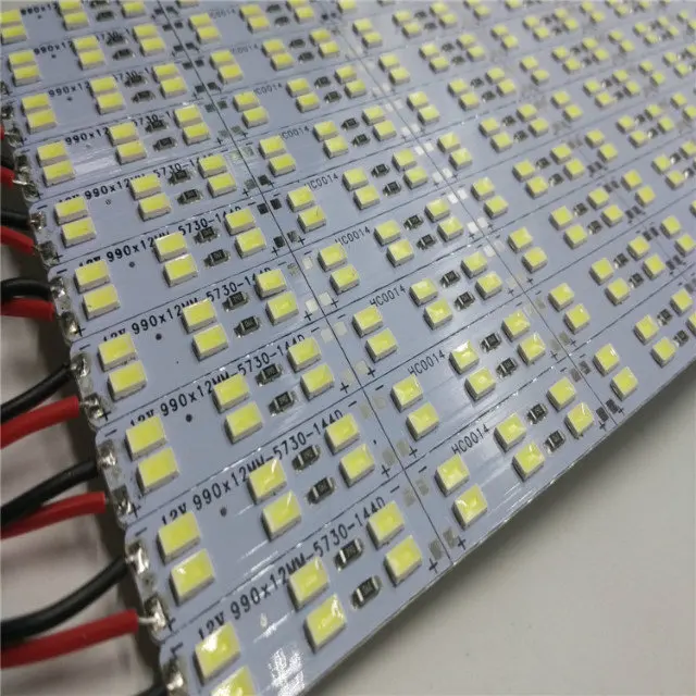 Светодиодная лента 12 в 24 В печатная плата SMD 5730 светодиодная полоса 2835 7030 144led/m жесткая освещения