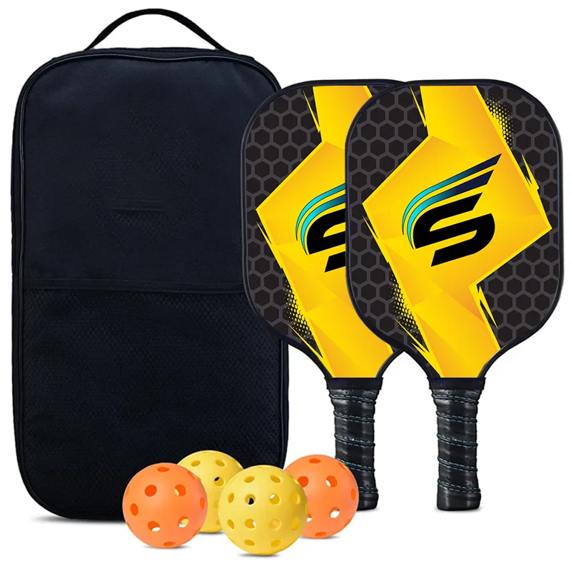 Carbon fiber matte surface beach squash racket bag set hollow pickleball racket manufacturer sample/processing wholesale