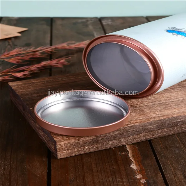 Custom Cylinder Round Food Grade Cardboard Tea Paper Tube Packaging  Box for powder