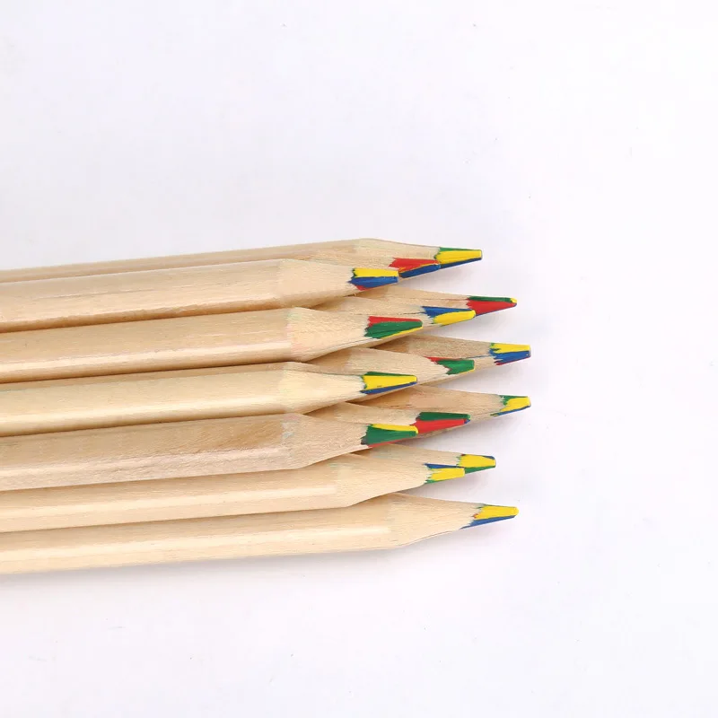 4 Color in 1 Color Lead Pencil Crayons,Rainbow Custom Logo Color Pencil