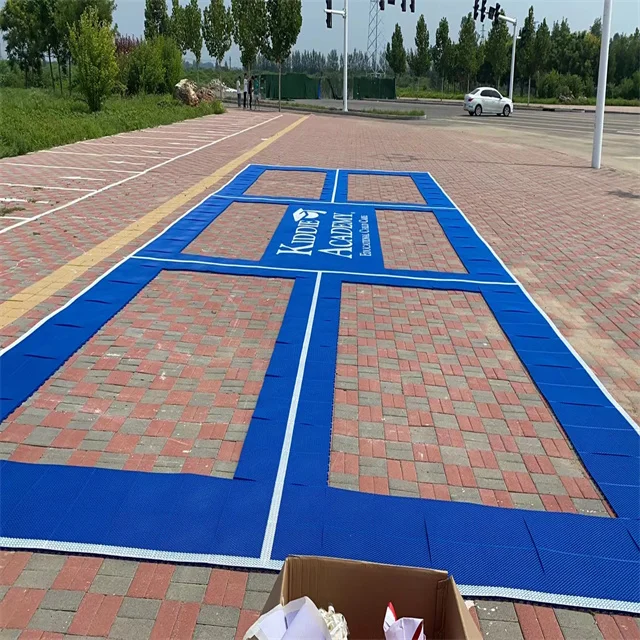 Standard size outdoor pickleball court pre-line marking pickleball flooring multi-functional PP pickleball tile