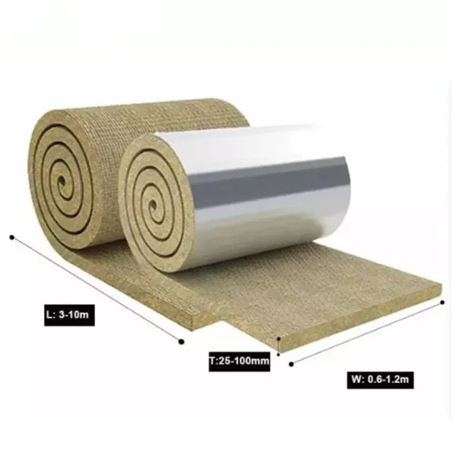 Mineral wool insulation felt rock stone wool roll for roofing insulation