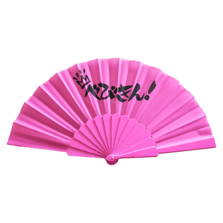 custom label hand fan fabric hand fan promotion hand fan folding