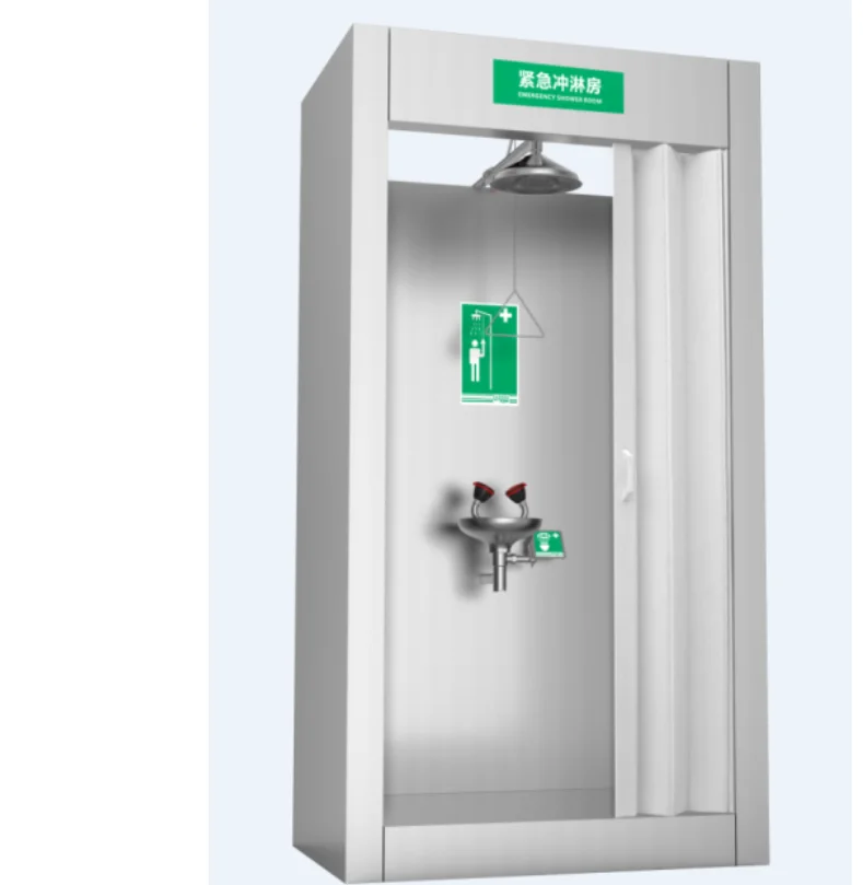 emergency shower room with eyewash, safety shower cabin, emergency shower enclosures
