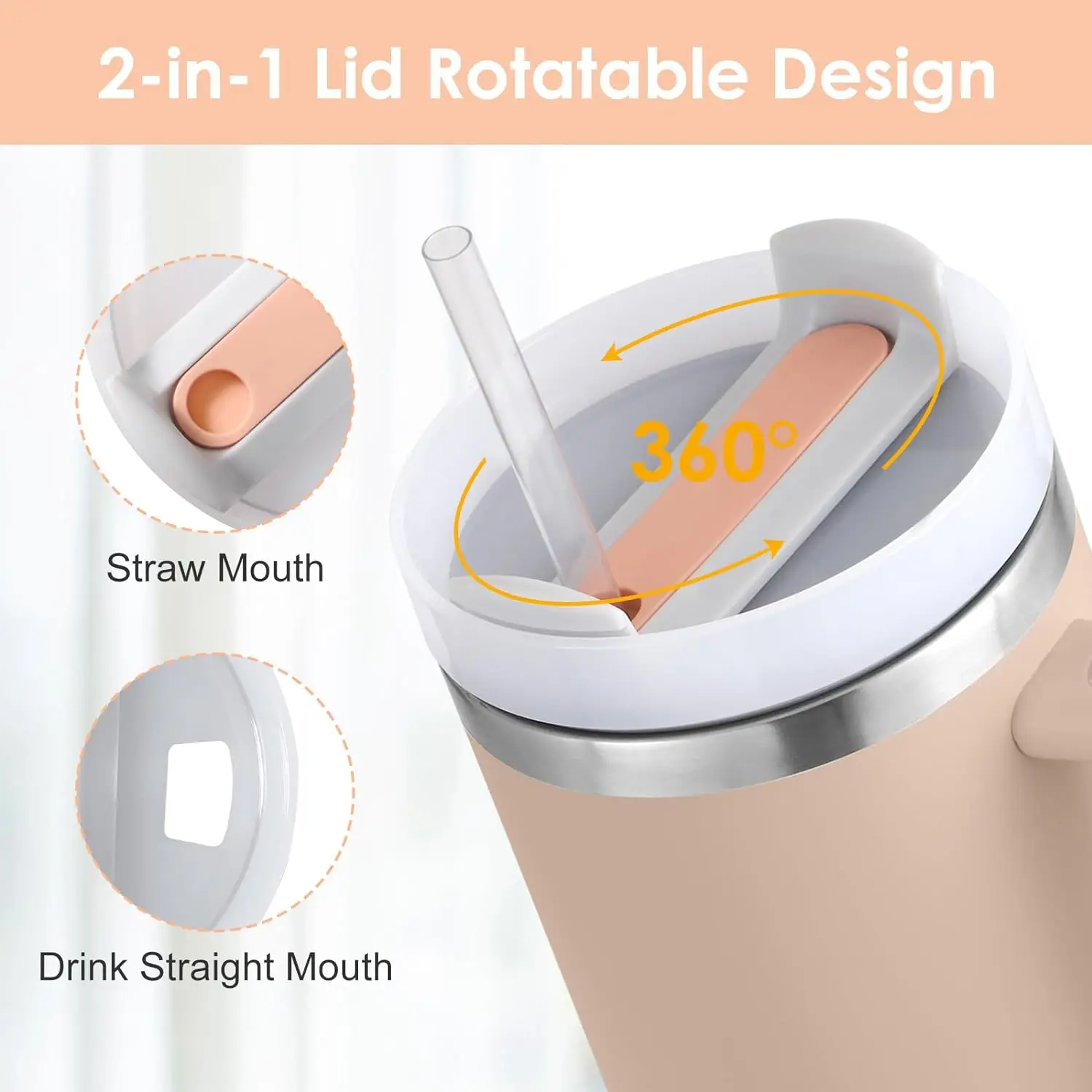 Custom Logo 40oz Insulated Vacuum Flasks Stainless Steel Portable Water Bottle Travel Mug With Handle And Straw Tumbler