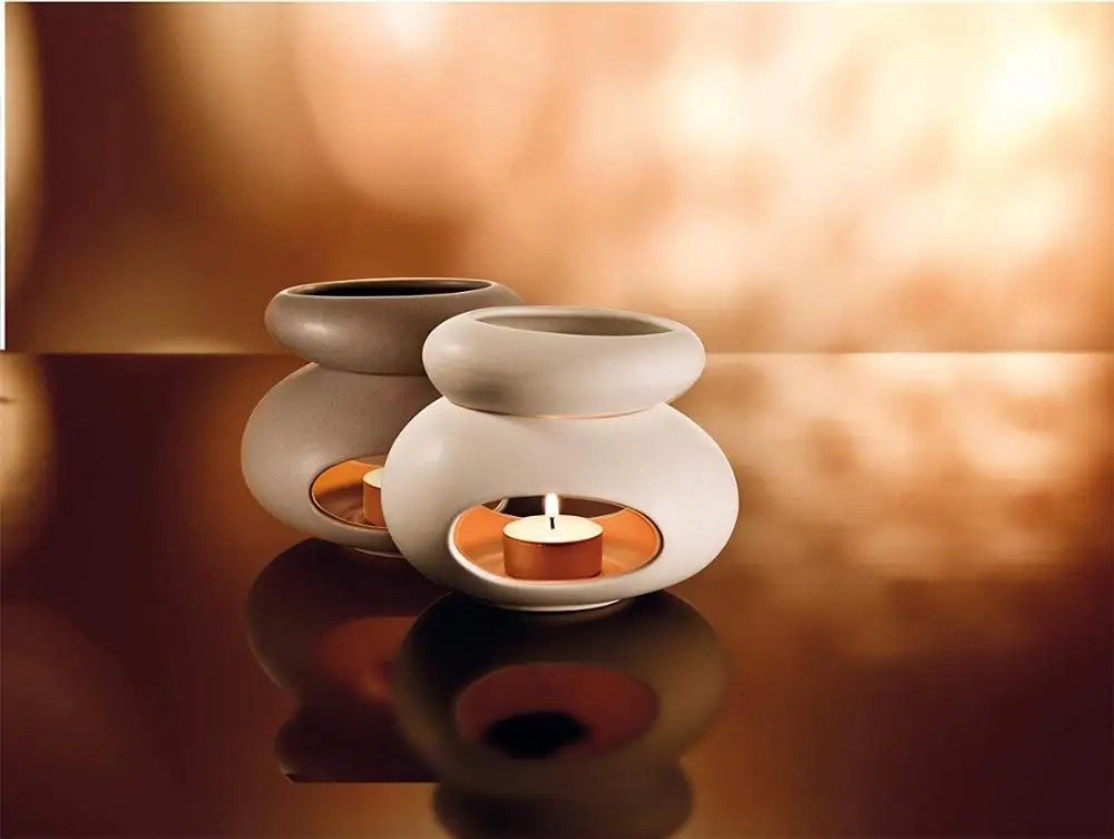 
white ceramic Aromatherapy Wax Melt Warmer Fragrant Essential Oil Burner Decorations for Home 
