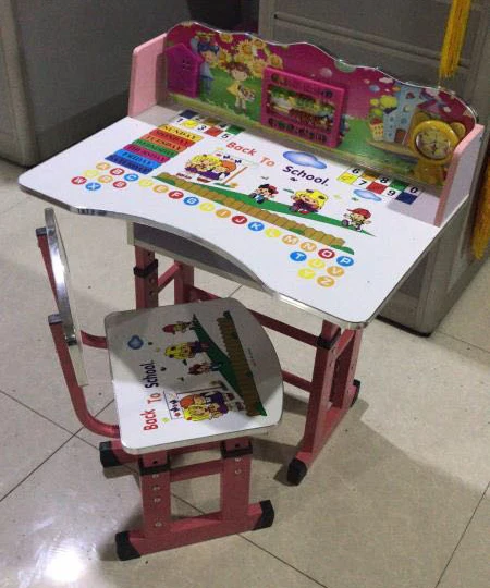 kids children ergonomic adjustable homework study table desk and chair set