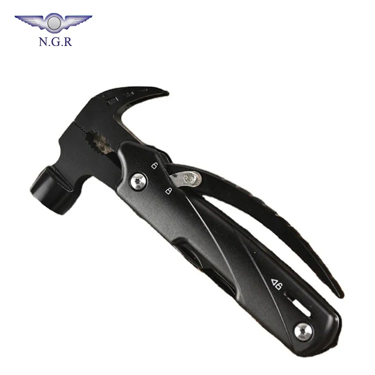 New arrival outdoor survival camping stainless steel multifunction hammer with plier
