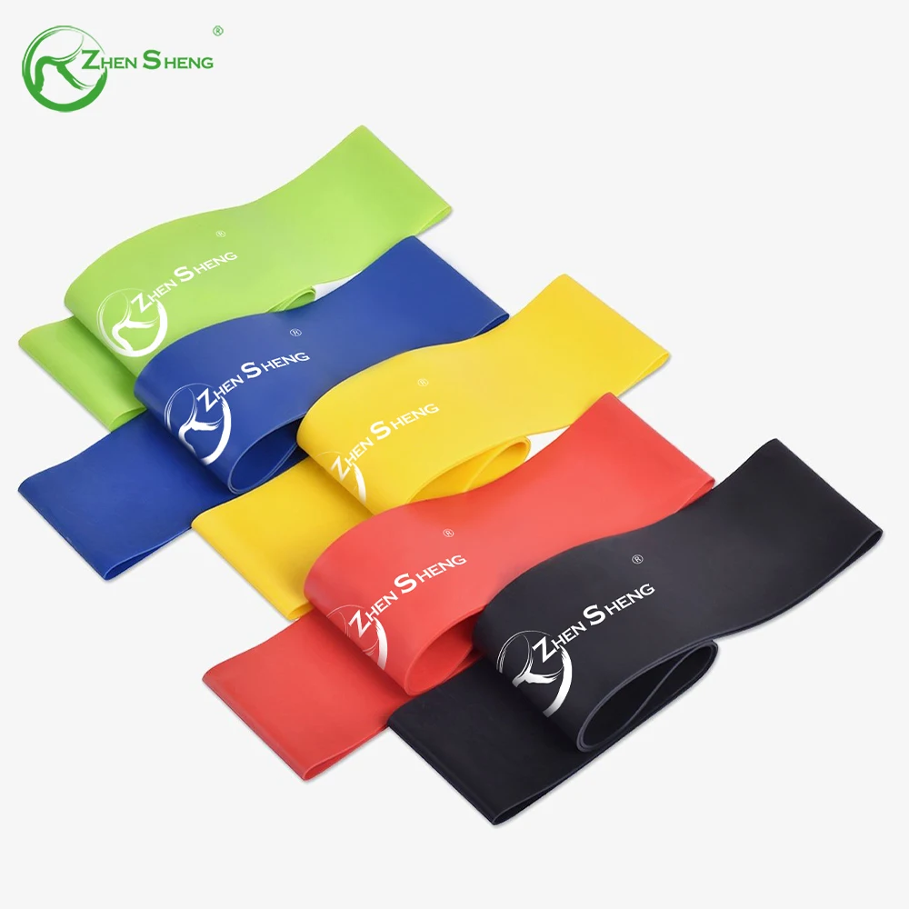 Zhensheng Brand New Custom printed Short Mini Elastic Hip Leg Exercise resistance loop bands workout