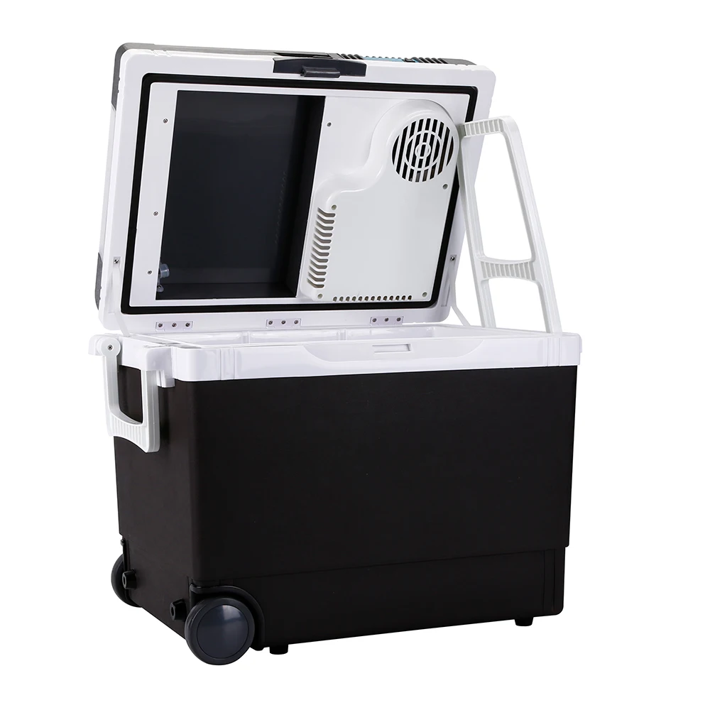 33 Liter Thermoelectric Cooler Box With Wheels 12v Sport Refrigerator Warm And Cold Car Fridge