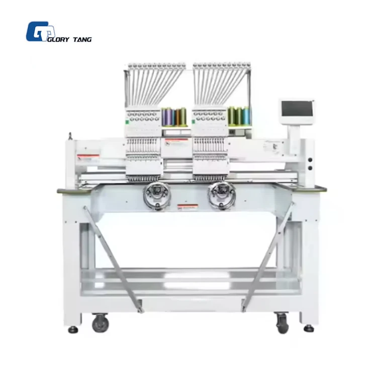 For sale Computerized 2 head embroidery machine for all kinds of fabrics