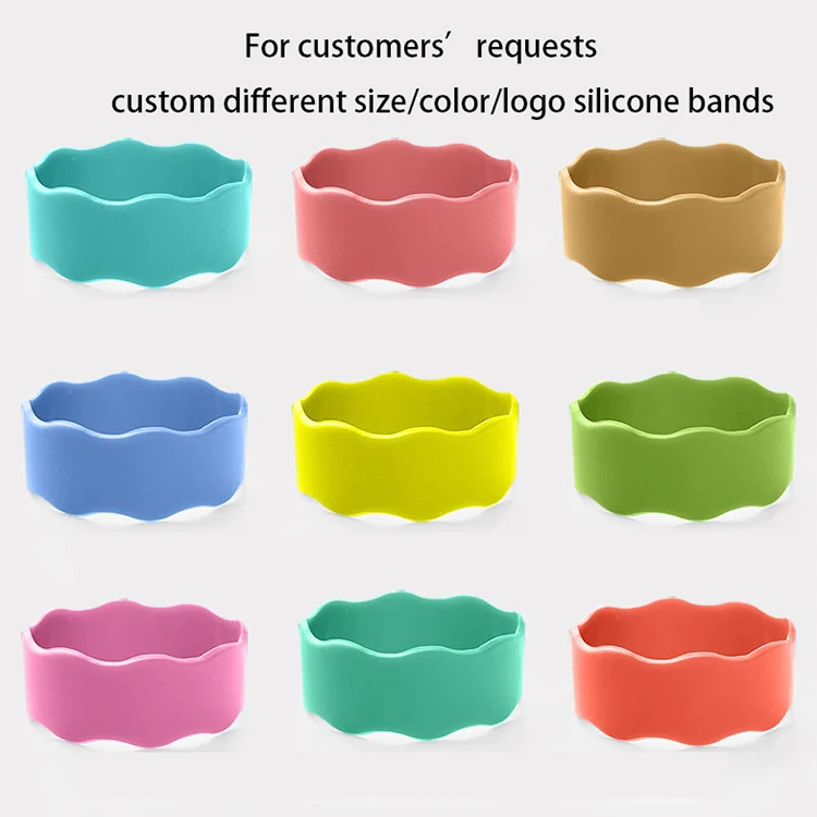 Hot selling mother and baby products milk bottle silicon band water cup cover baby bottle non-slip anti-scalding silicone band