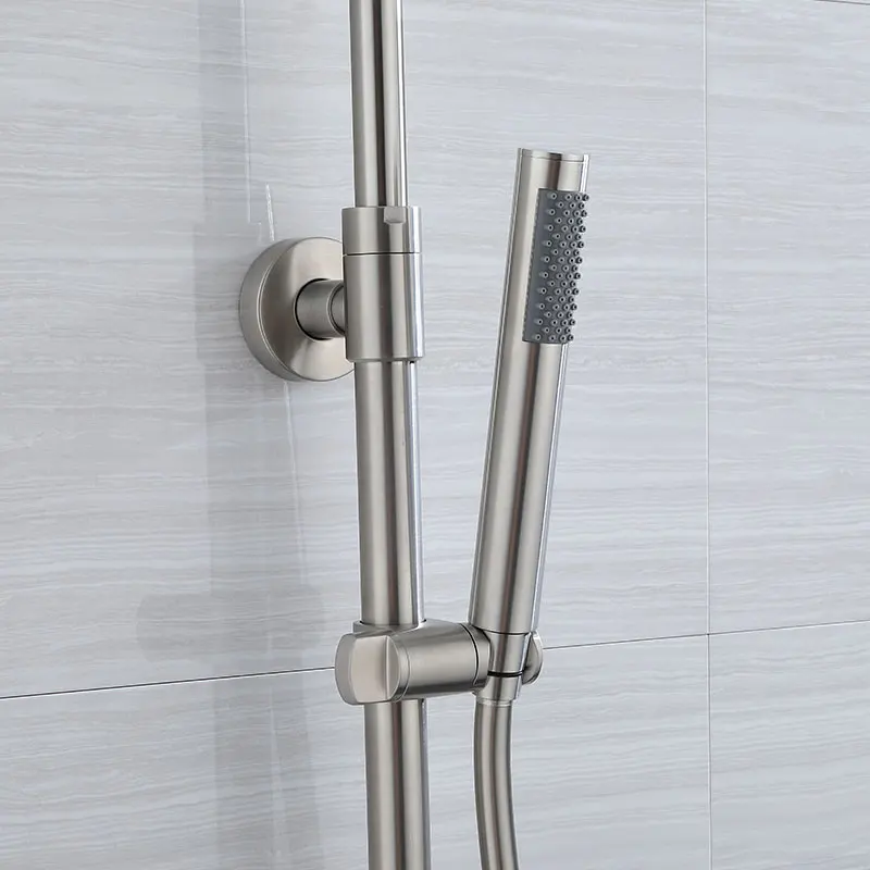 Thermostatic 2 Way Mixer Shower Set With Chrome Valve Round Head