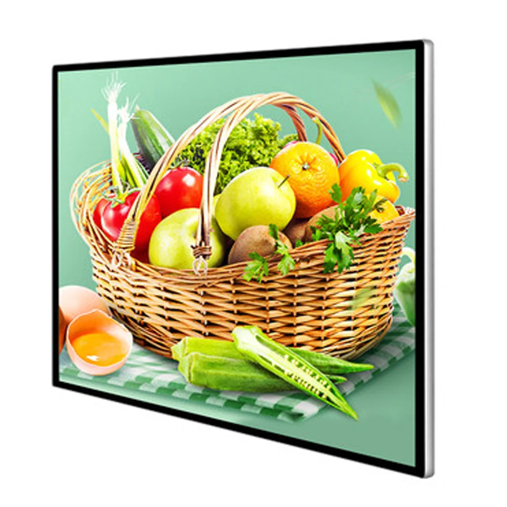 98 Inch LCD Monitor 15mm Border Frame with Capacitive Touch Foil 10~20 Touch Points for Advertising usage