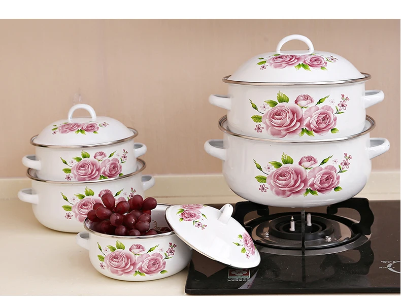 Cast Iron Mini Enamel casserole /China Cheap Mini Cast Iron Enameled Round Dutch Oven casserole set 673D