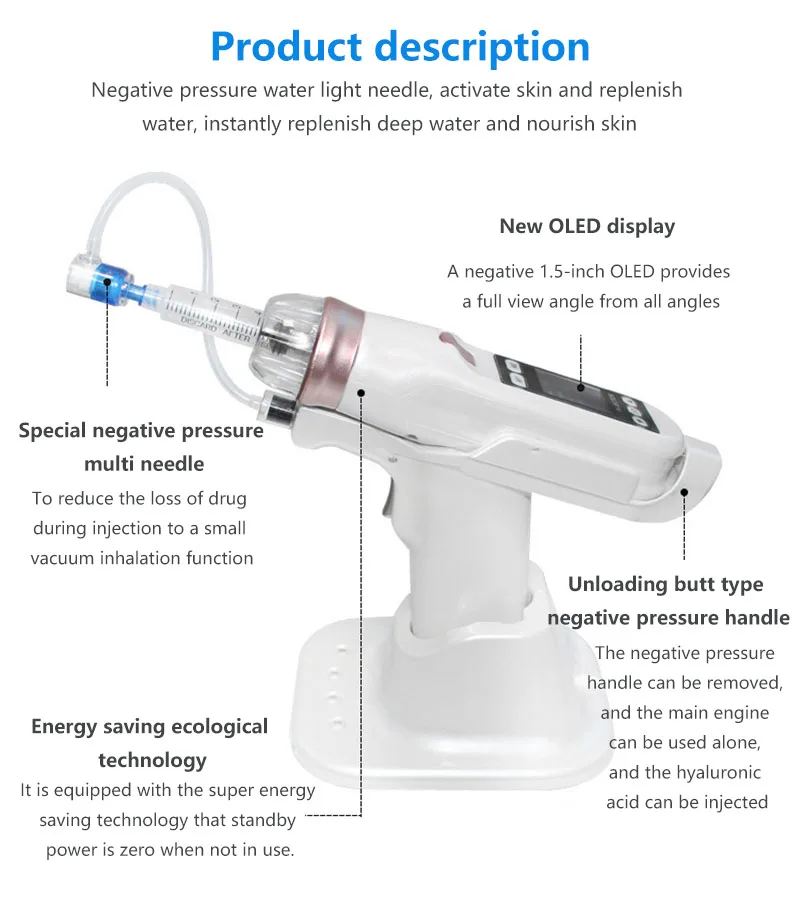 handheld meso gun injector for skin lift device