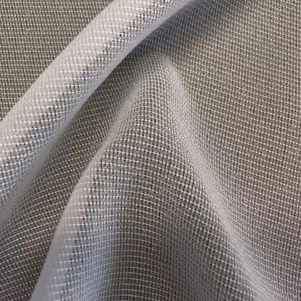 High Quality 100% Polyester PES Double Dot Tricot Knitted Gum Stay Interlining Fabric For Men Suits/Necktie