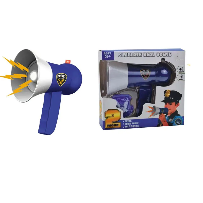 2023 new Plastic Kids Toy Pretend Play Set  Police Megaphone Trumpets megaphone toy for kids
