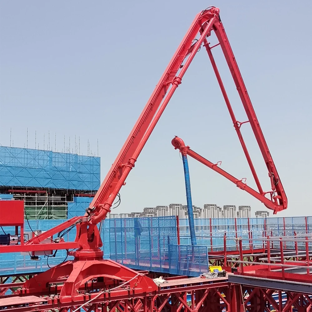 Construction Pouring Walking Hydraulic Placing Boom Concrete Wheel Concrete Placing Machinery Mobile Type Concrete Spreader