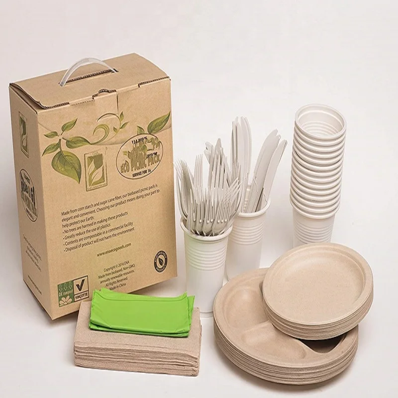 Biodegradable Eco Friendly Disposable Bagasse Tableware