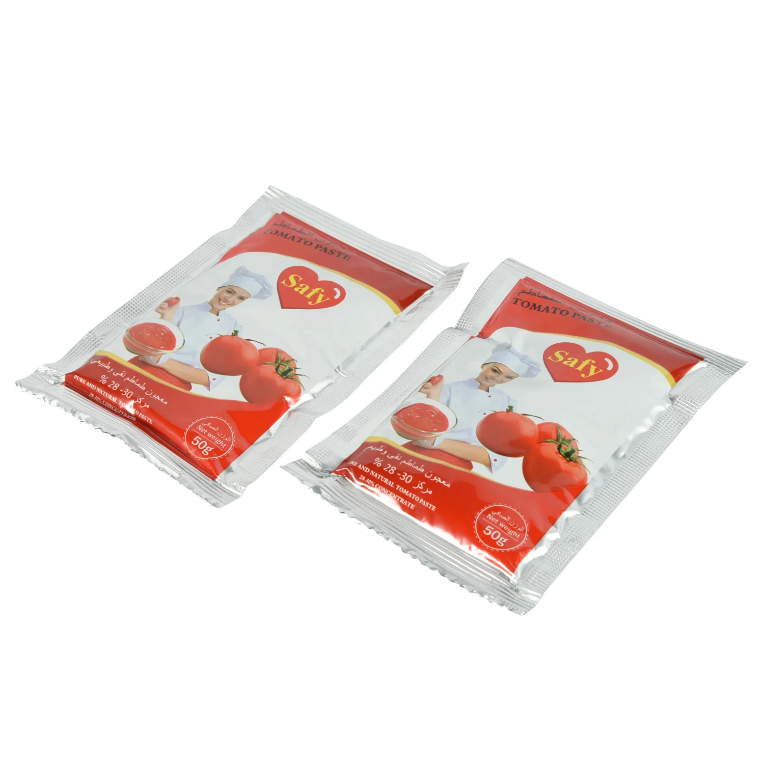 tomato sauce sachet packing 56g x25x4/CTN
