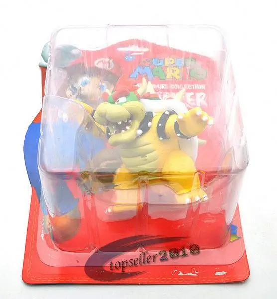 High Quality Cartoon & Anime Pokemoned Figures Mary Mario Fire Dragon Kuba Doll Plastic Figure Toys