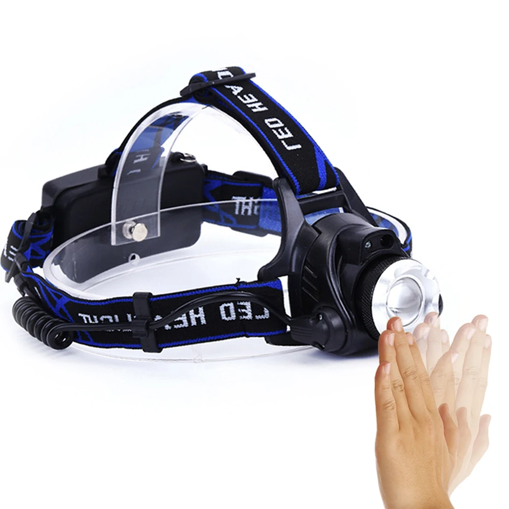 The new camping headlamp led headlamp flashlight headlamps zoom 18650 rechargeable