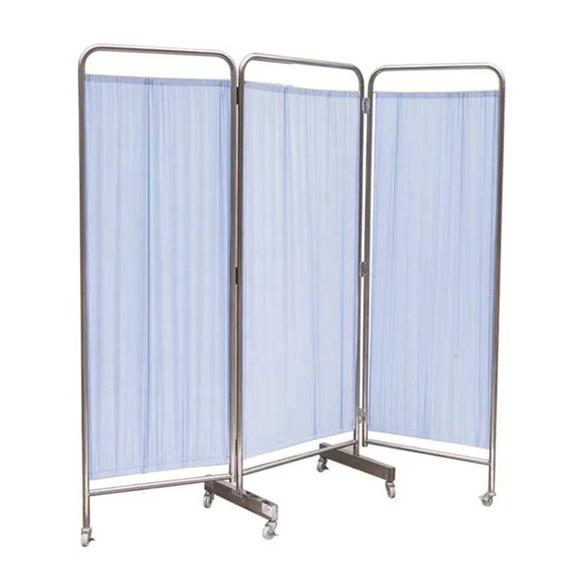 Hospital furniture foldable stainless steel hospital ward folding screen