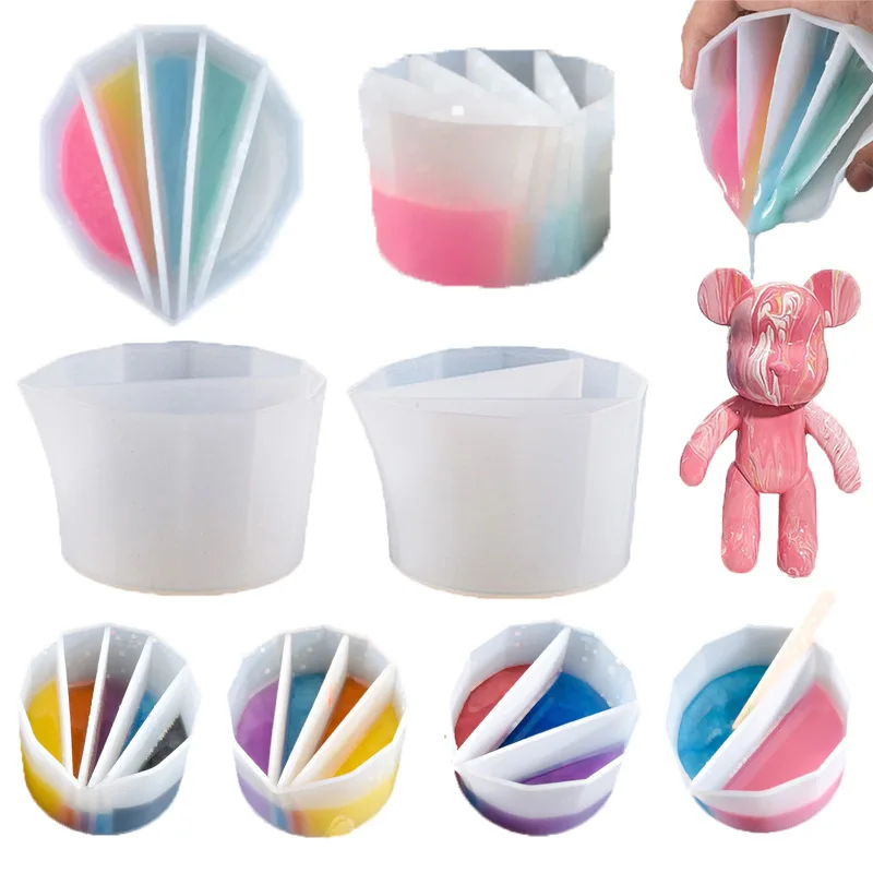 New products of DIYSilicone acrylic paint separation cup, pouring acrylic paint fluid art accessories splits cups