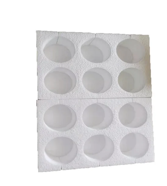 EPS/PU/EPE/EVA Foam selectable customized laser die cut circle shape high density EPS foam insert packaging