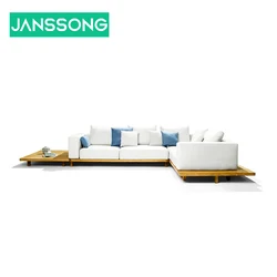 Lounge Lawn Outdoor Patio Furniture Outside Corner Garden Furniture  Luxury Teak Outdoor Sofa Sets