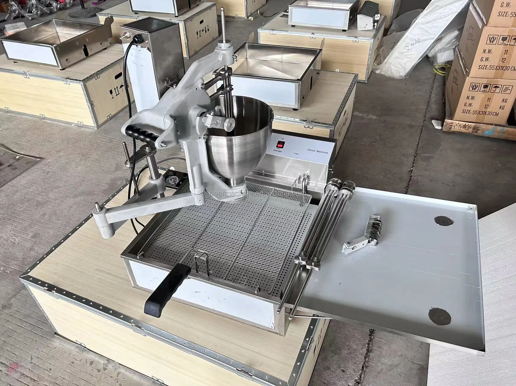Automatic Manual Dough Pon De Ring Mochi Loukoumade Dropper Donut Machine Depositor