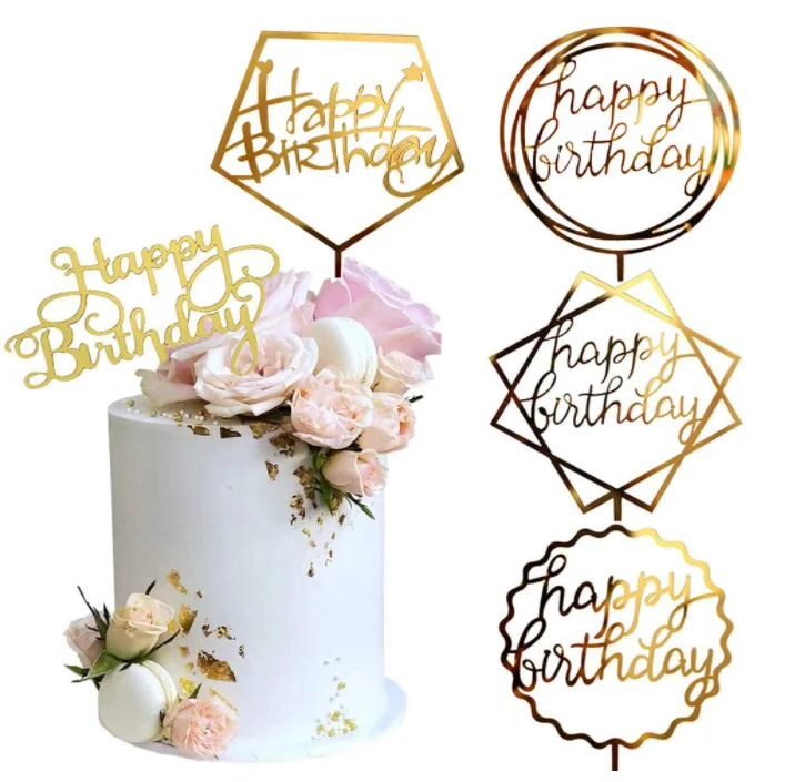 MJ 2021 Лидер продаж, товары для вечеринок, акриловый Топпер для торта, украшения на день рождения и свадебные украшения