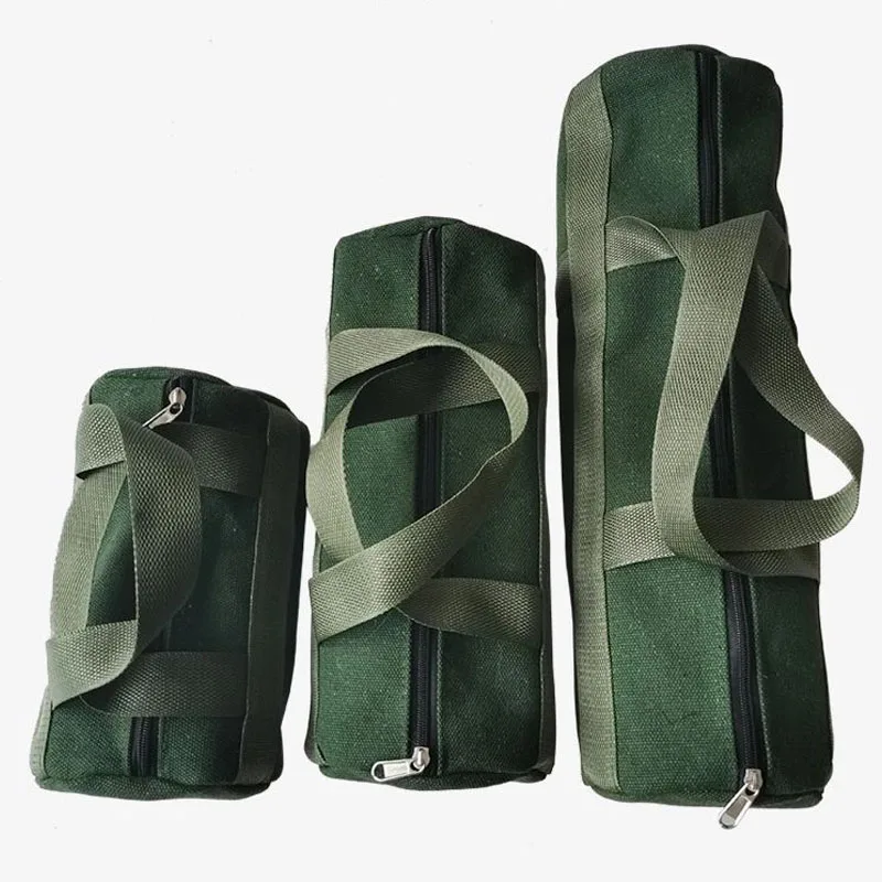 Portable Electrician Canvas Tool Bag Thick Oxford Pouch Storage Organizer with Tote Style for Screwdriver Pliers Instrument Case