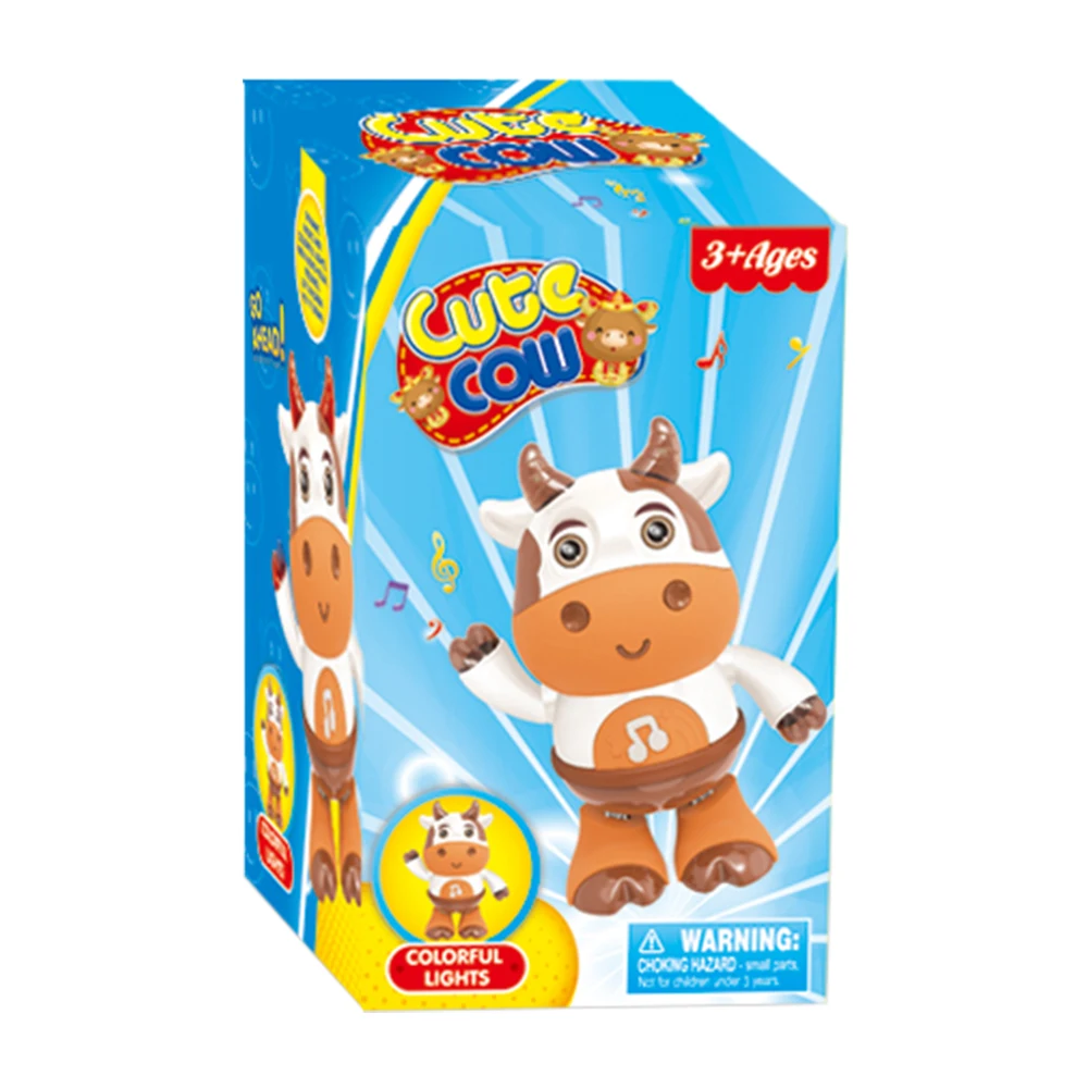 Plastic battery operated lighting musical dancing astronaut animal toys for kids