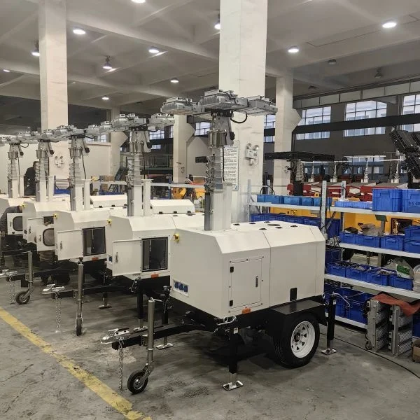 Factory customized hydraulic mast Diesel led working light tower
