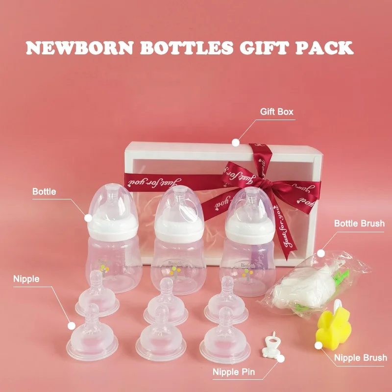 Shower gift set 12pcs baby bottles set teat giveaway bimirth baby safe 180ml massage teat feeding bottle for newborn gift set