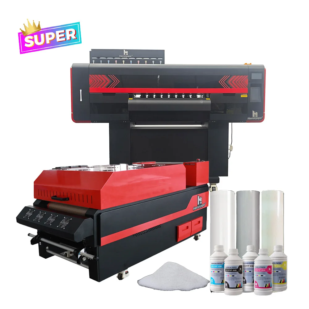 Advanced 60cm direct to film printer 9 colors for durable full color transfer on textiles DTF printer