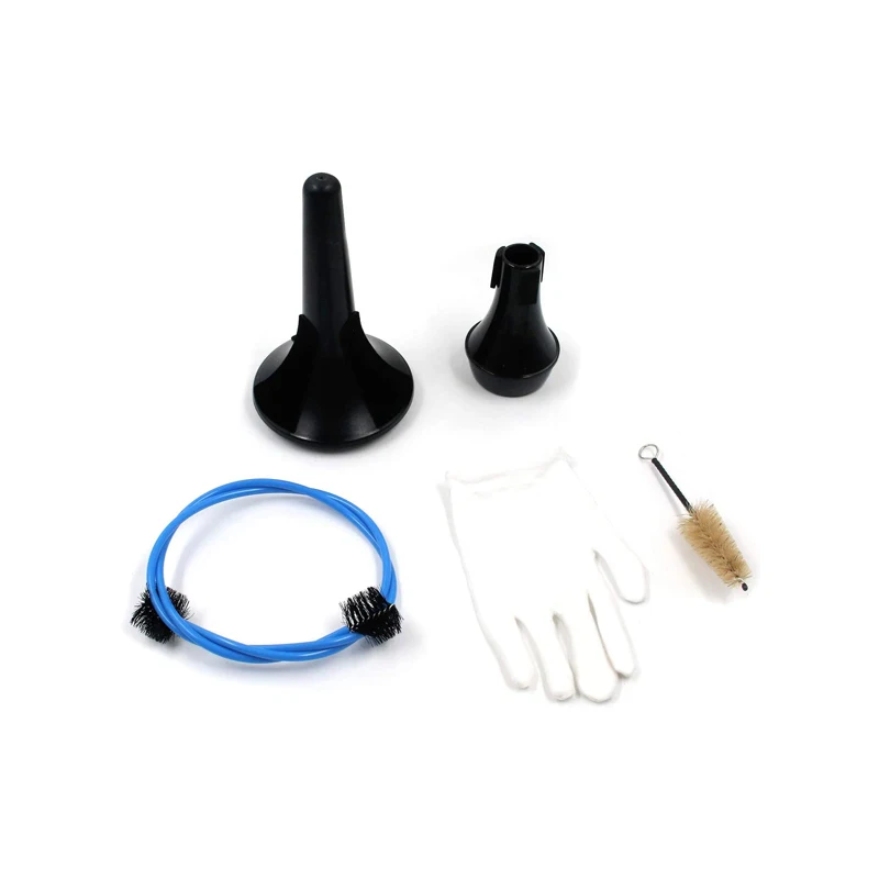 5pcs Trumpet Cleaning Care Kit Trumpet Stand Mute Mouthpiece Valve Brush Cleaning Kit For Trumpet Wind Instrument